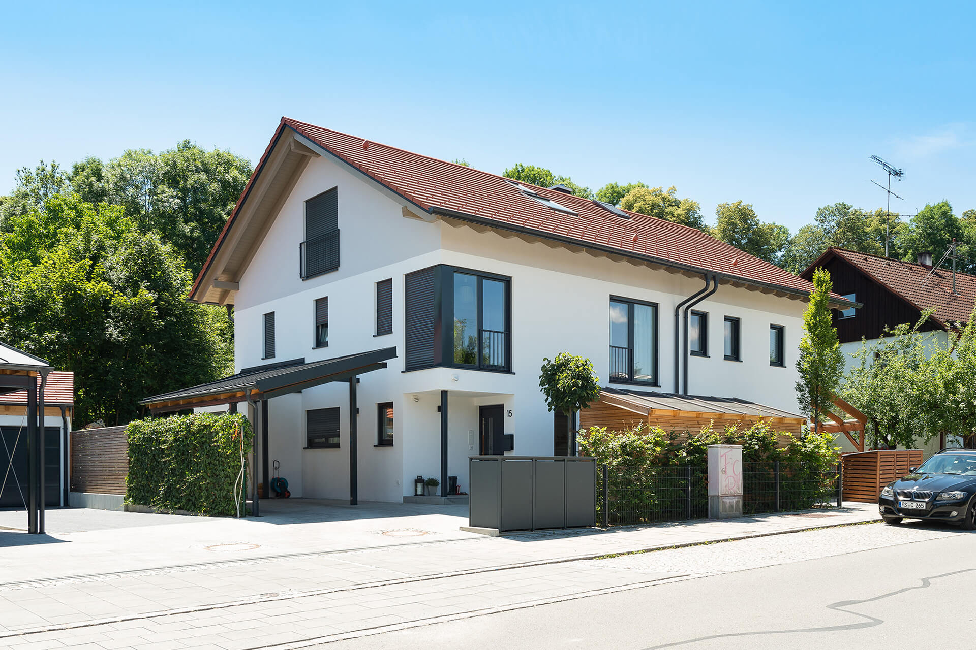 Einfamilienhauses und Doppelhaus, Kybergstr., Oberhaching